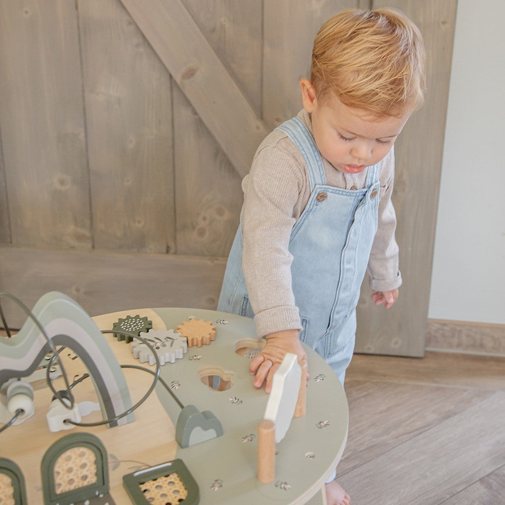 Table d’activités en bois - Vert olive