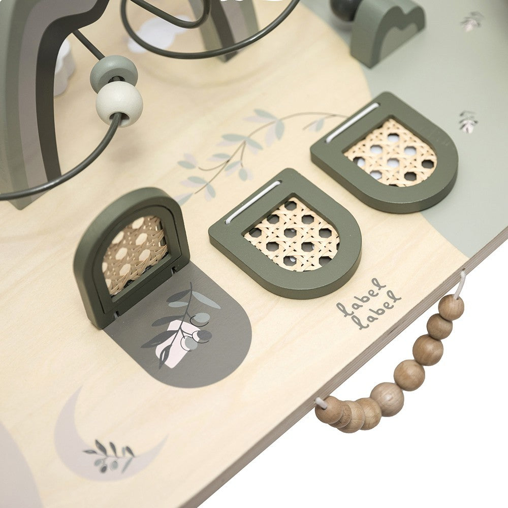 Table d’activités en bois - Vert olive