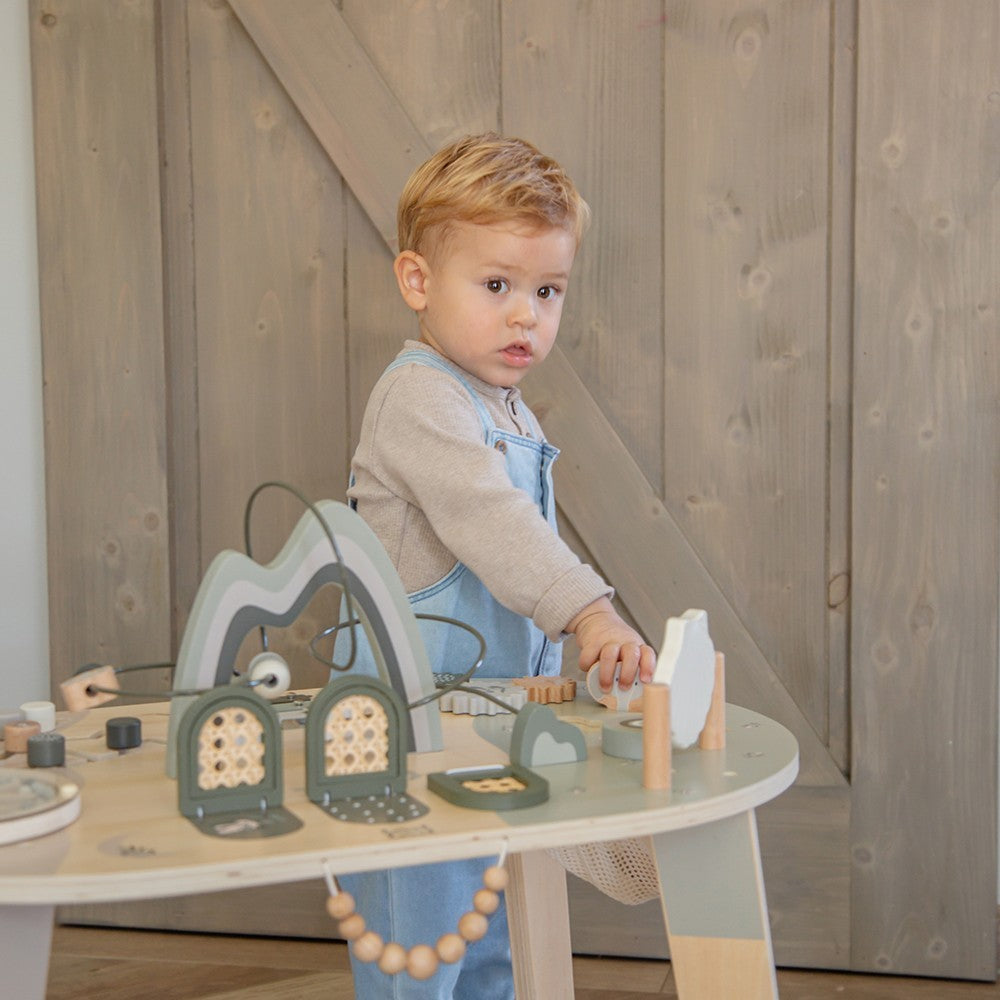 Table d’activités en bois - Vert olive