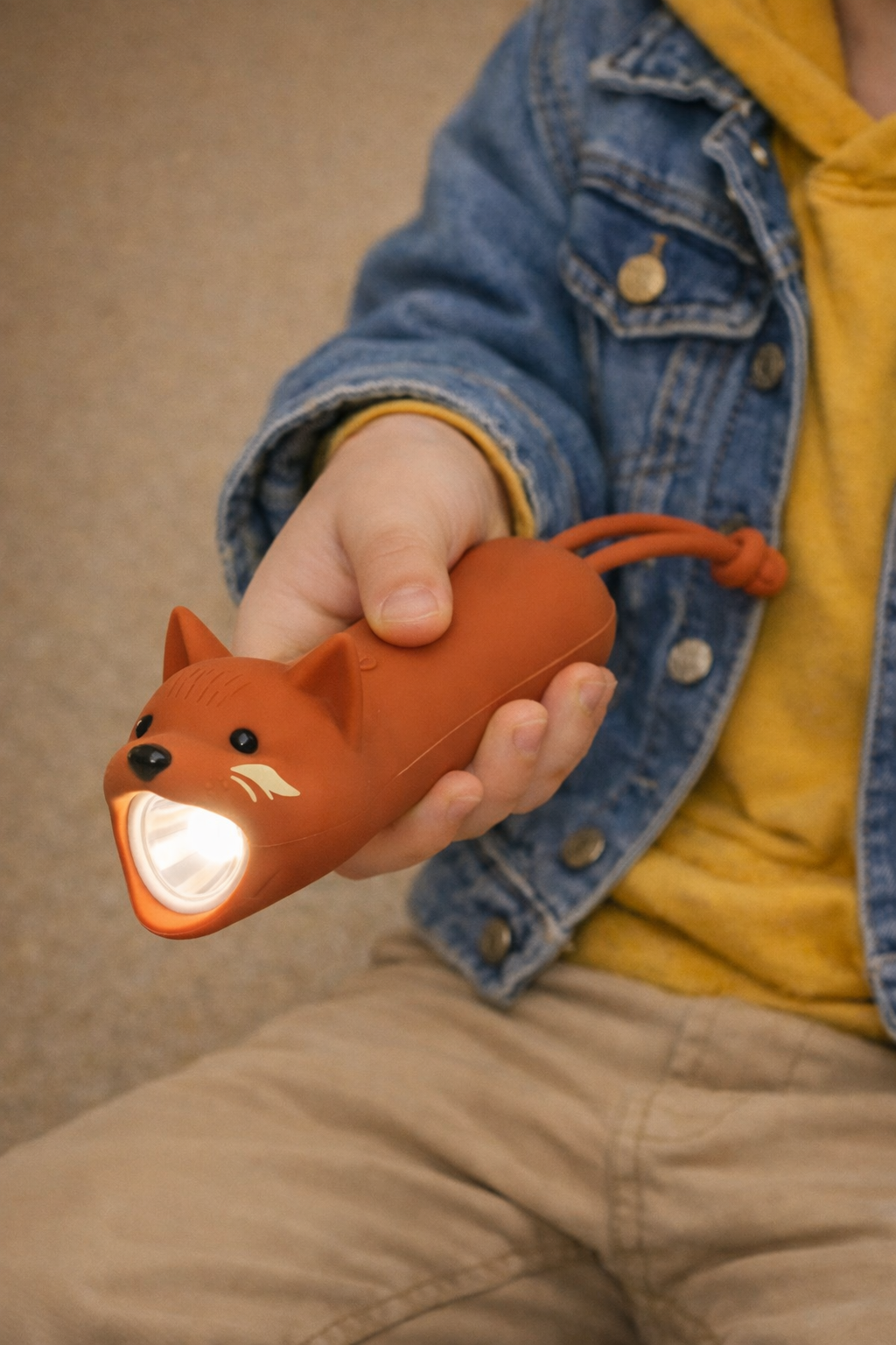 Lampe torche enfant renard rechargeable