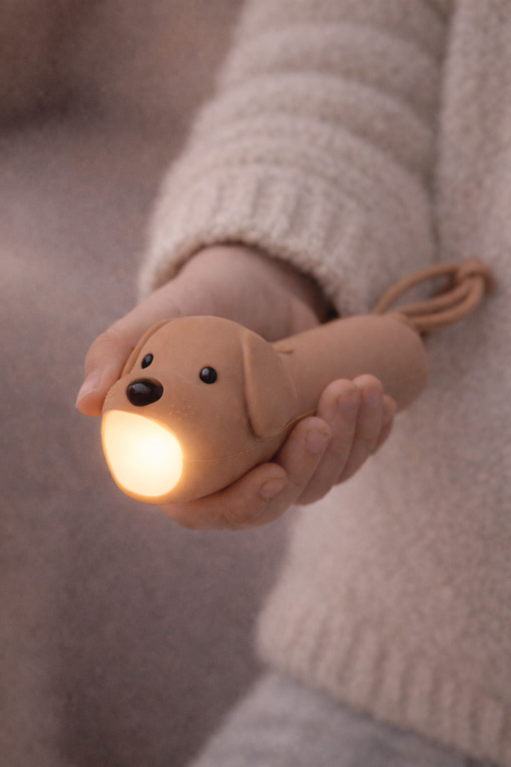 Lampe torche enfant chien caramel rechargeable