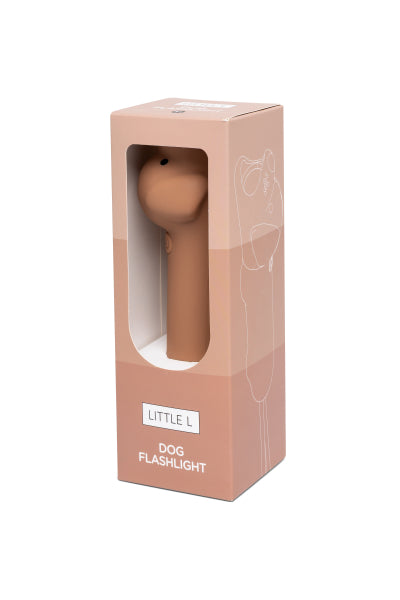 Lampe torche enfant chien caramel rechargeable
