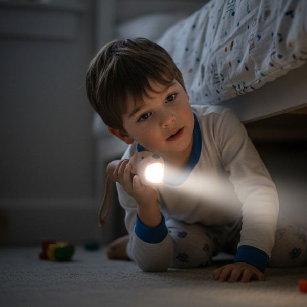 Lampe torche enfant chien caramel rechargeable