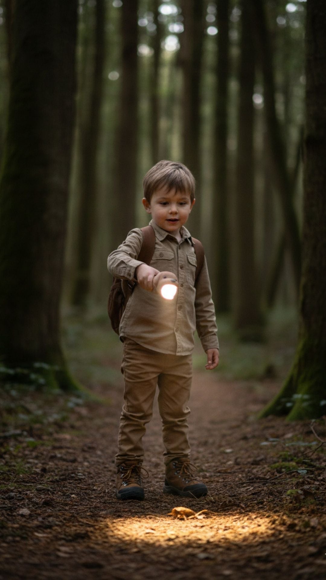 Lampe torche enfant chien caramel rechargeable