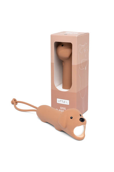 Lampe torche enfant chien caramel rechargeable