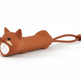 Lampe torche enfant renard rechargeable USB-C. Lumière douce réglable idéale pour histoires du soir et aventures dès 3 ans.