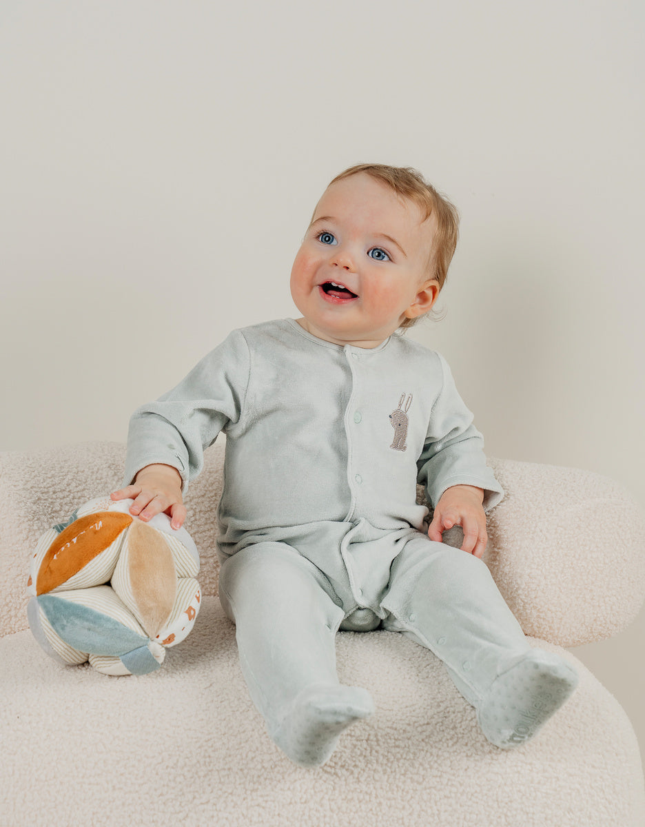 Lot de 2 pyjamas bébé en velours vert écru NOUKIES