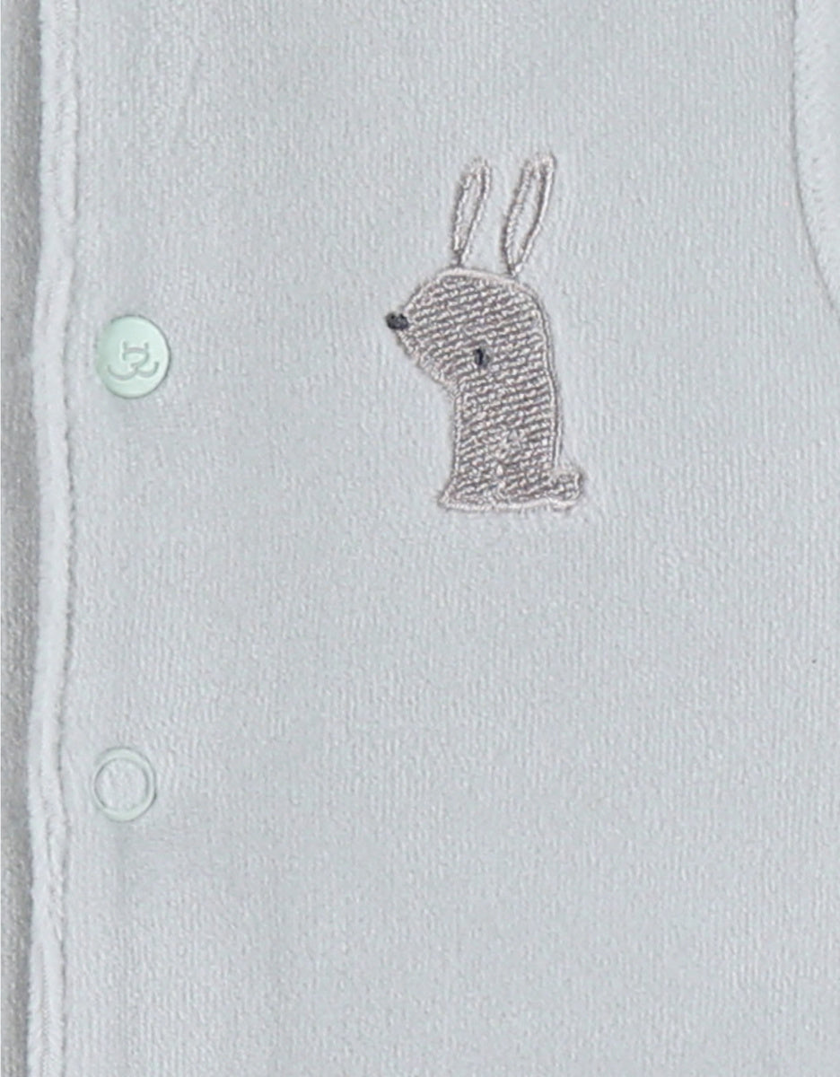 Lot de 2 pyjamas bébé en velours vert écru NOUKIES