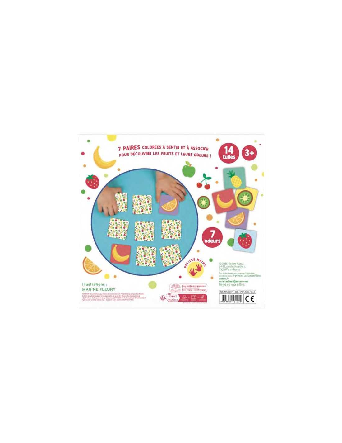 Mémo odeurs et couleurs – jeu sensoriel enfant dès 3 ans AUZOU