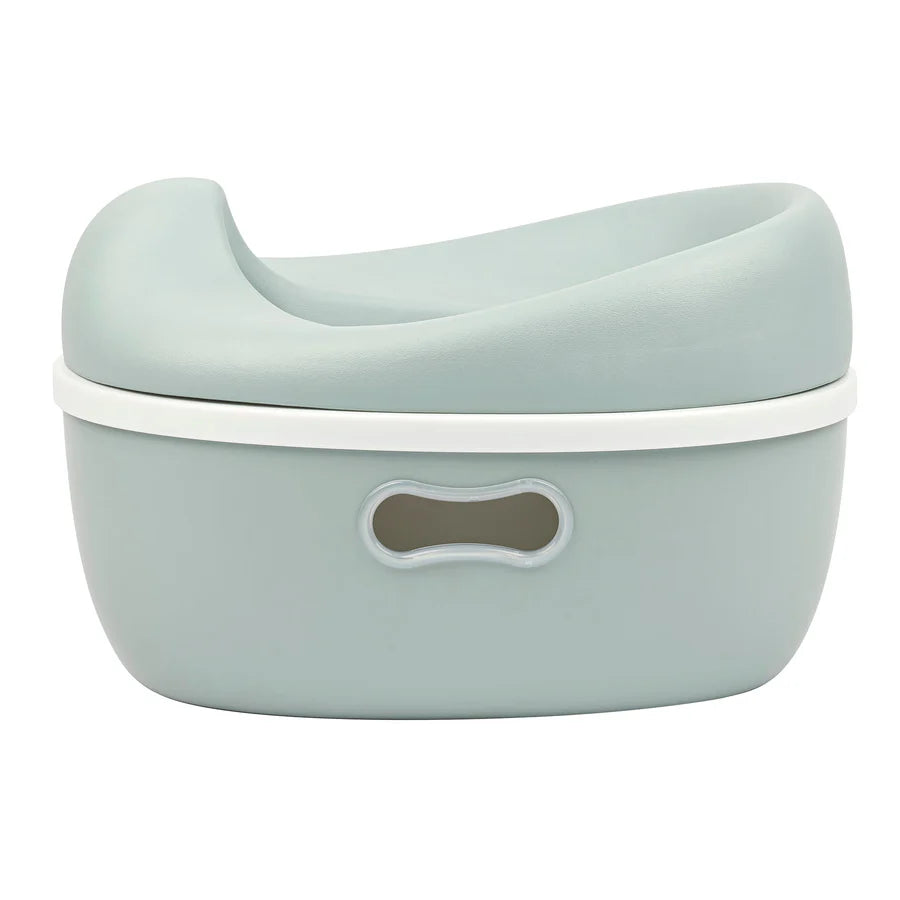 Pot bébé évolutif Vert 3 en 1 avec réducteur WC et marche-pied. Idéal pour l’apprentissage de la propreté.