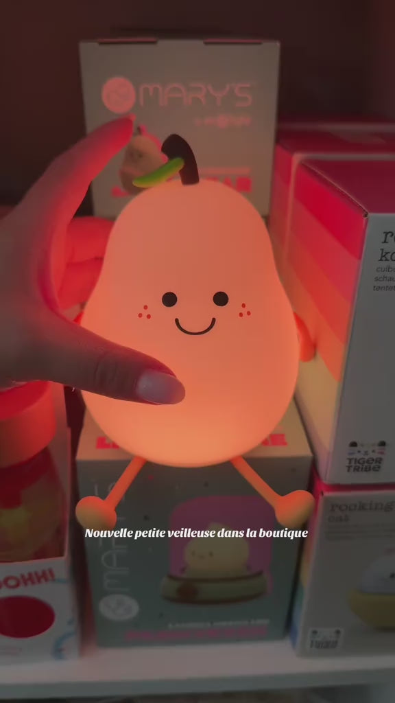 veilleuse silicone poire silicone petit coeur salé - mary's