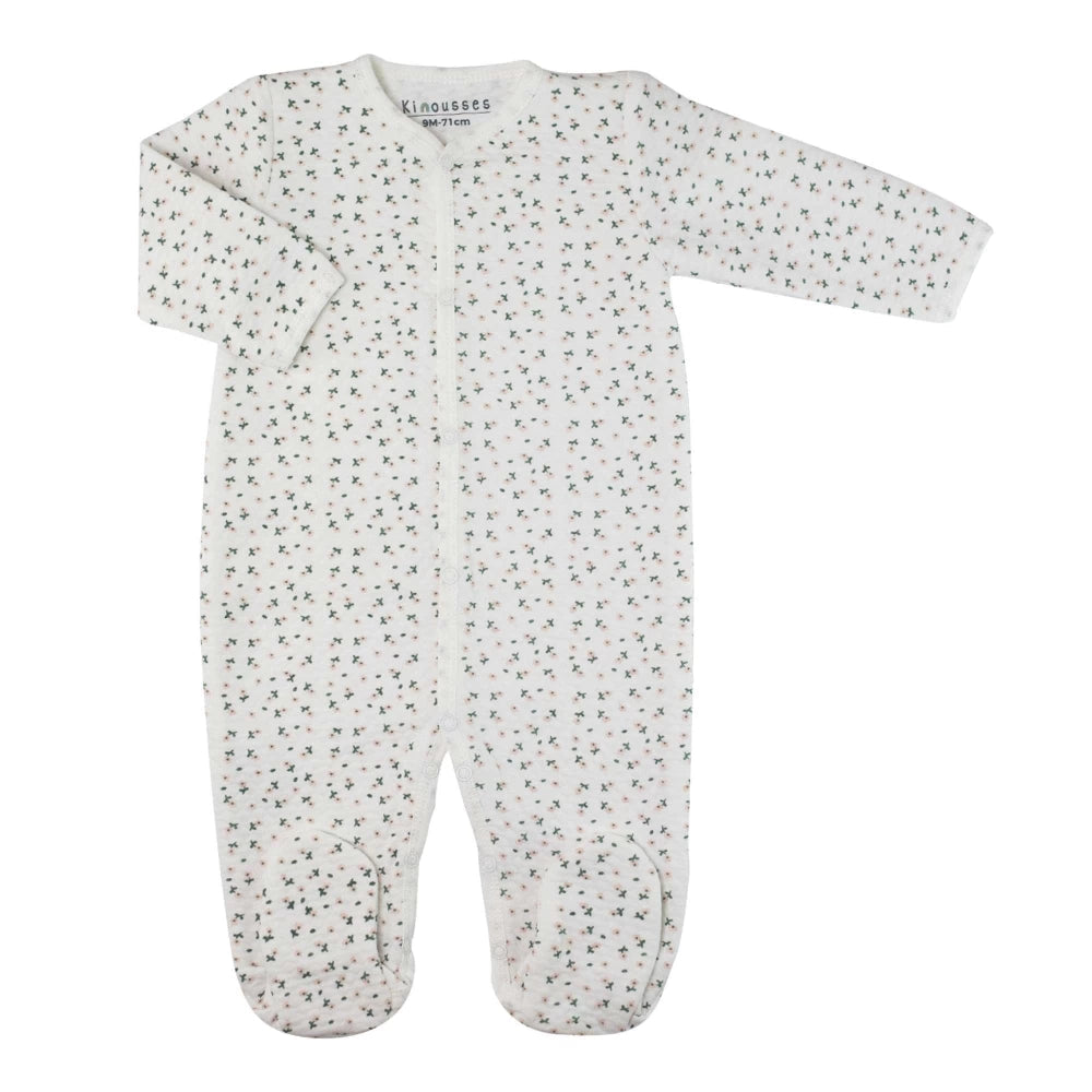 Pyjama bébé matelassé Petites Fleurs – 3 mois et 6 mois TROIS KILOS SEPT