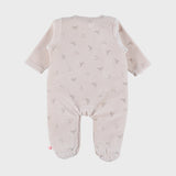 Pyjama bébé écru en velours avec broderie phoques NOUKIES