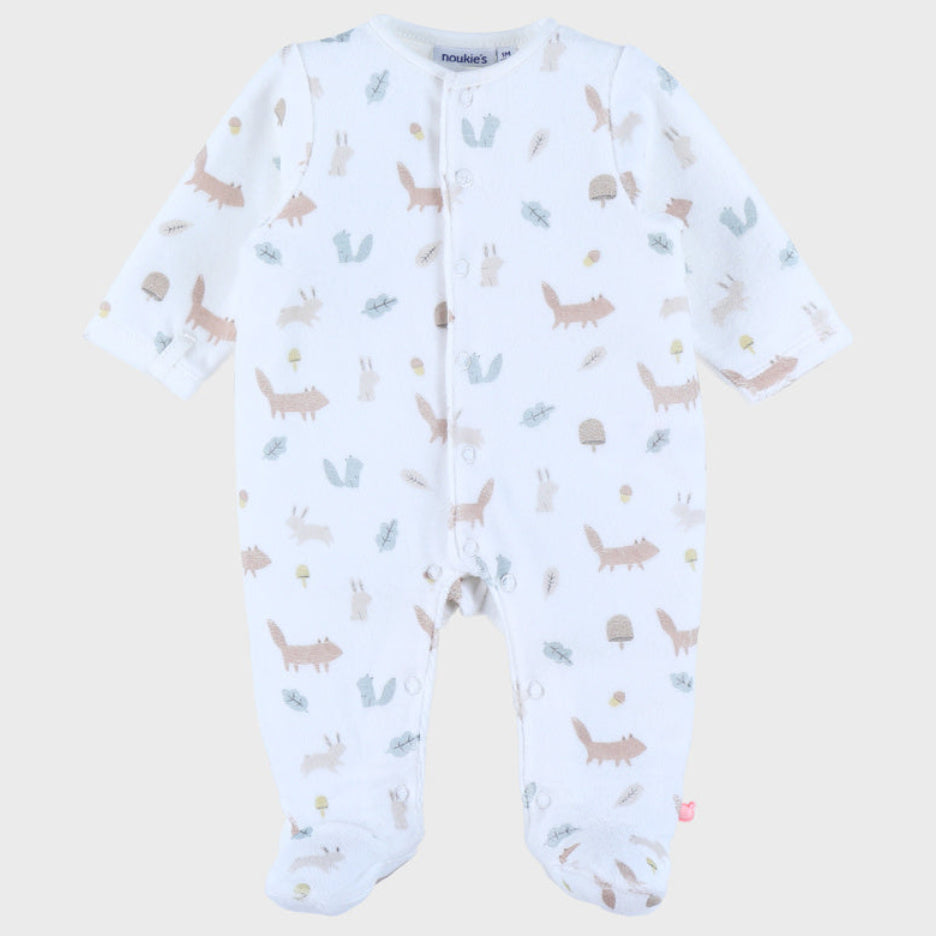 Pyjama bébé velours motif forêt enchantée NOUKIES
