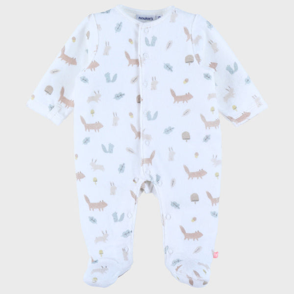 Pyjama bébé velours motif forêt enchantée NOUKIES