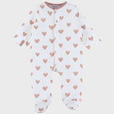 Pyjama bébé en coton pointelle – Petits Cœurs NOUKIES