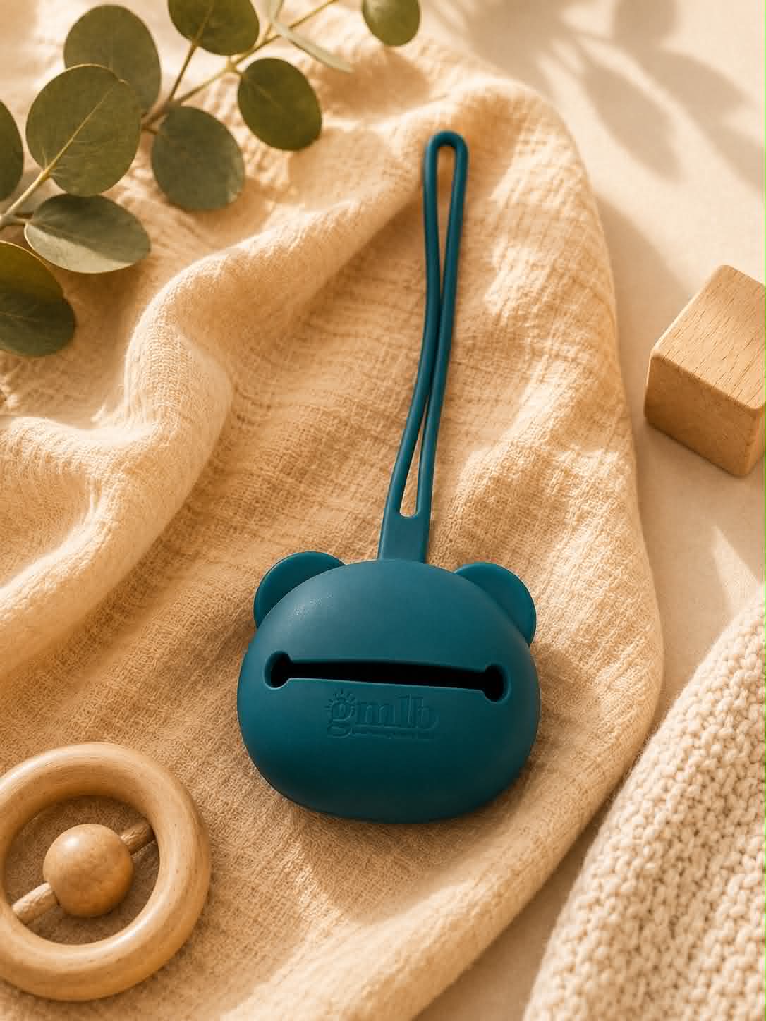 Étui tétine silicone bébé panda - lake blue GMLB