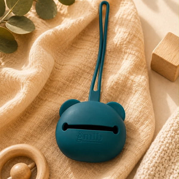 Étui tétine silicone bébé panda - lake blue GMLB