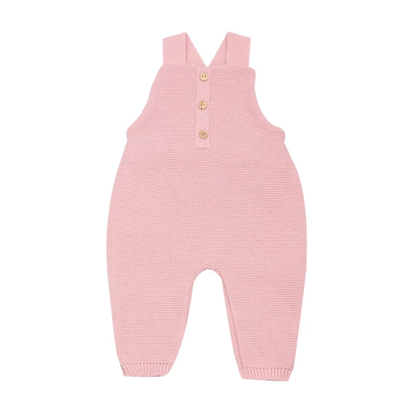 Salopette bébé en maille Vieux rose