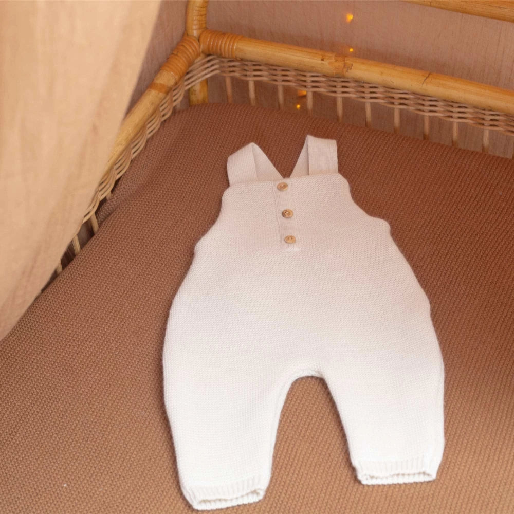 Salopette bébé en maille Sable