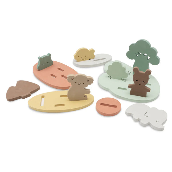Offrez à votre enfant un set de jeux en mousse de bain Kangourou. Flottant, sûr et éducatif, il stimule la motricité fine et l’imagination tout en rendant le bain amusant.