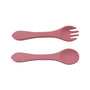 Couverts souples Silicone Dark Pink Petit coeur salé