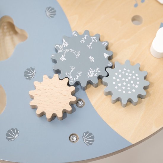 Table d’activités bébé en bois – Jouet d’éveil dès 2 ans - bleue LABEL LABEL