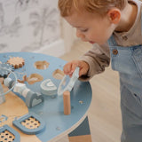 Table d’activités bébé en bois – Jouet d’éveil dès 2 ans - bleue LABEL LABEL