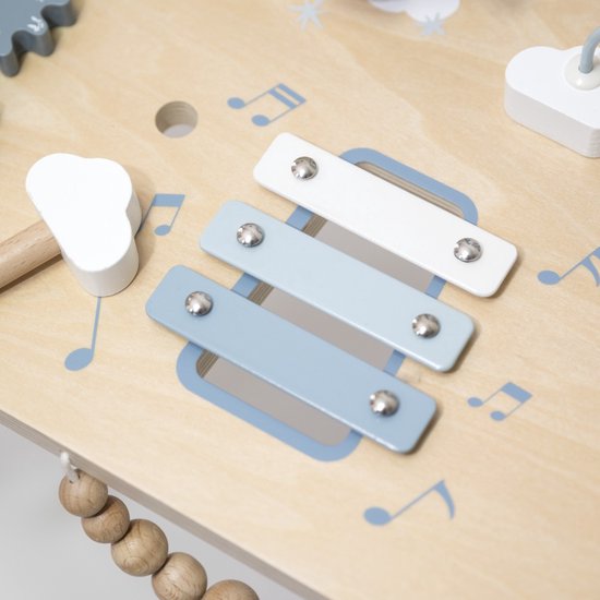Table d’activités bébé en bois – Jouet d’éveil dès 2 ans - bleue LABEL LABEL