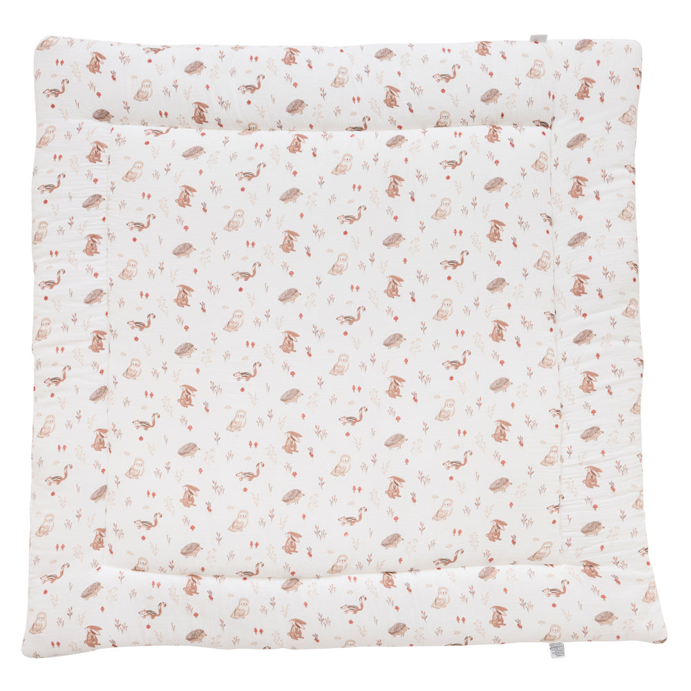 Tapis de jeu bébé tons beige et mocha style mixte