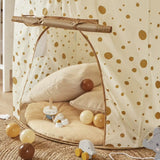 Tente de jeu bébé Pop-Up Dots – Beige caramel BIECO