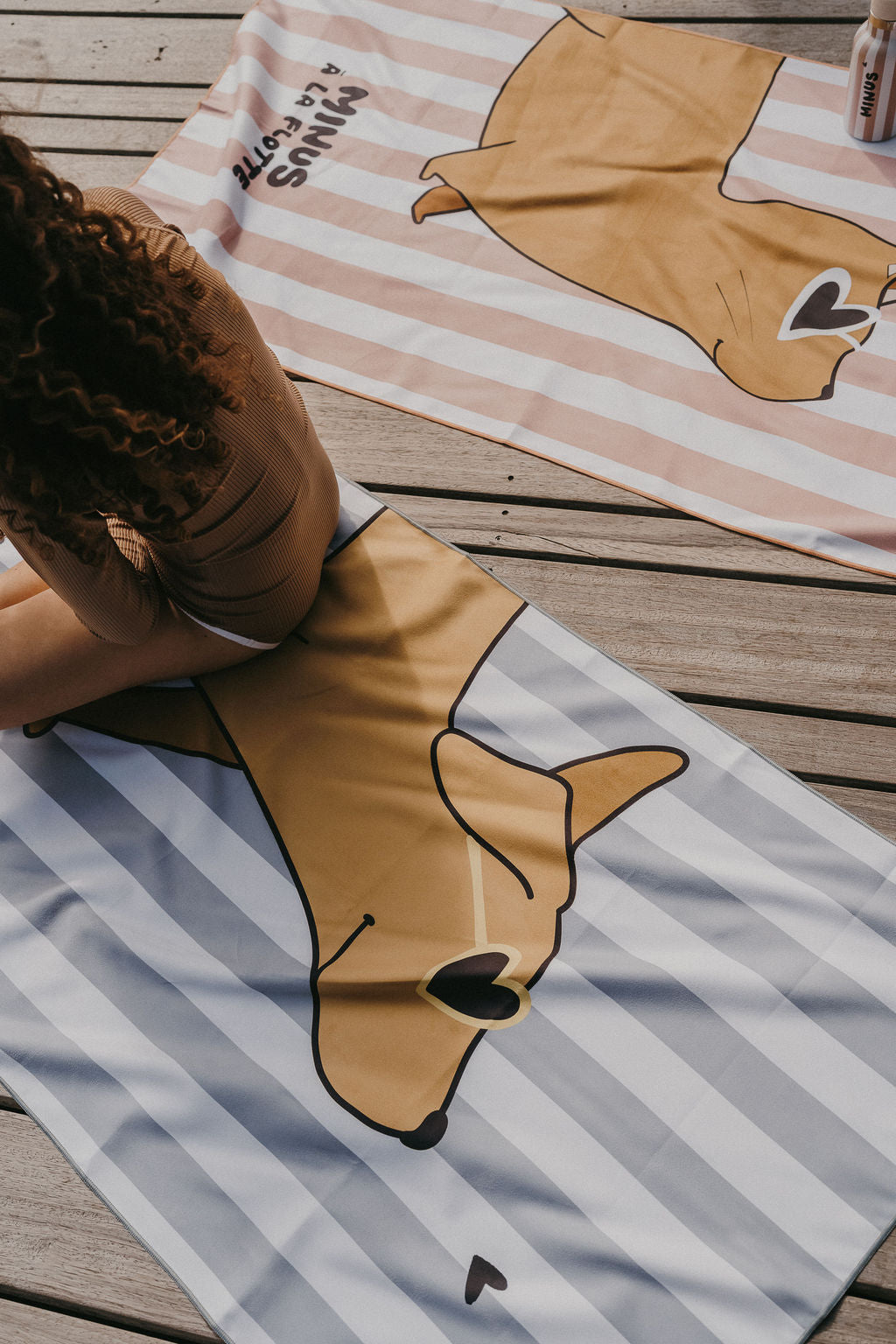 Serviette microfibre enfant Chien – serviette plage fun et légère ZAKUW