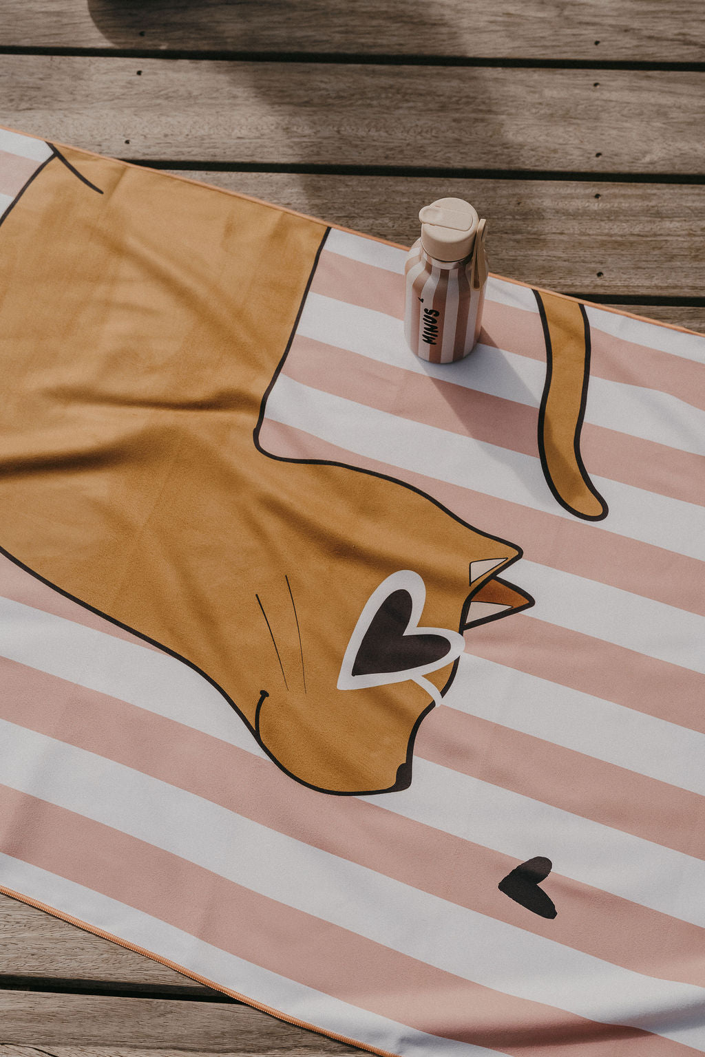 Serviette microfibre enfant Chat – serviette plage fun et légère ZAKUW