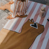 Serviette enfant Chat – serviette microfibre plage et piscine