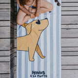 Serviette microfibre enfant Chien – serviette plage fun et légère ZAKUW
