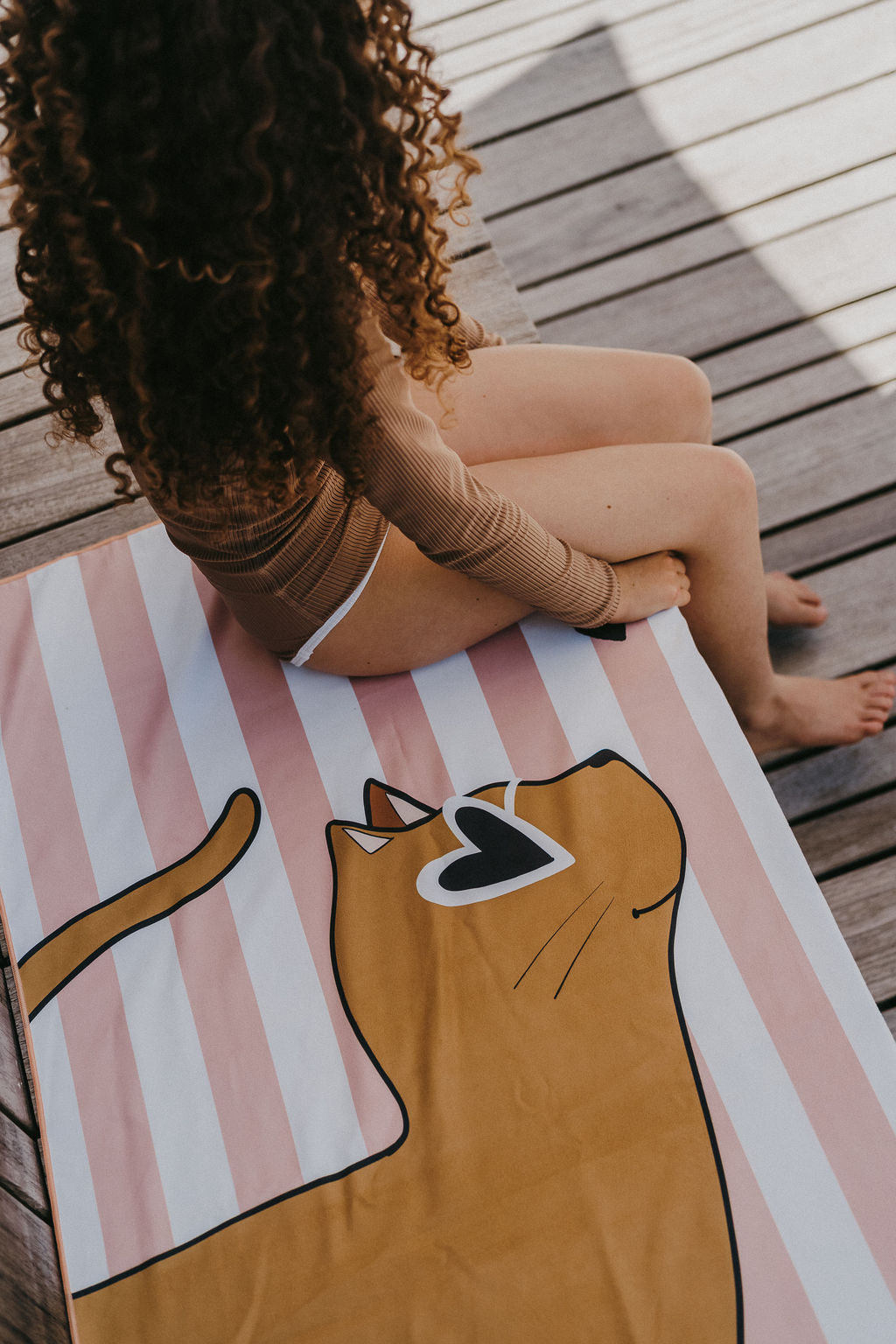 Serviette microfibre enfant Chat – serviette plage fun et légère ZAKUW