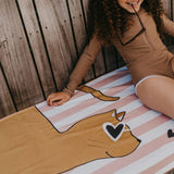 Serviette microfibre enfant Chat – serviette plage fun et légère ZAKUW