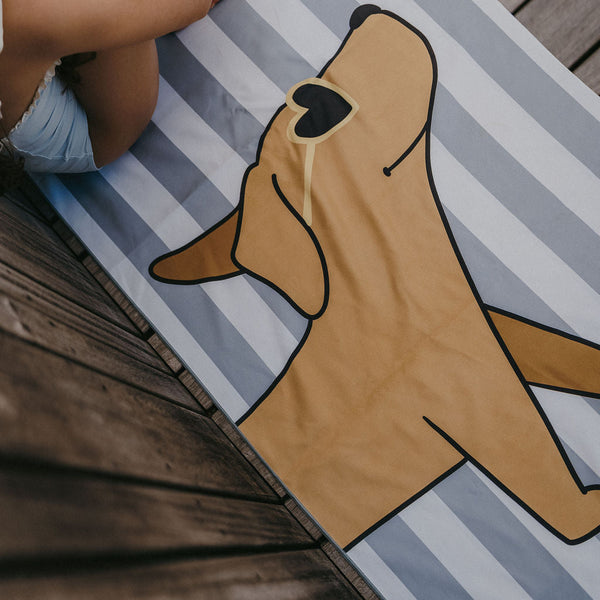 Serviette microfibre enfant Chien – serviette plage fun et légère ZAKUW