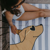 Serviette microfibre enfant Chien – serviette plage fun et légère ZAKUW