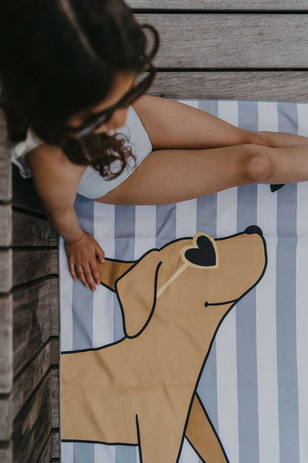 Serviette microfibre enfant Chien – serviette plage fun et légère ZAKUW